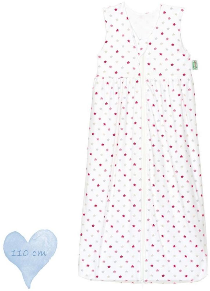 Odenwälder Anni Jersey Schlafsack 1305 - Sterne weiss-pink 90 Bild 1