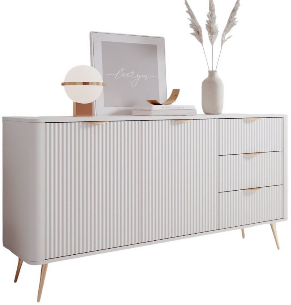 Compleo Kommode mit drei Schubladen und zwei Drehtüren BELLO, Elegant Kommode Bild 1