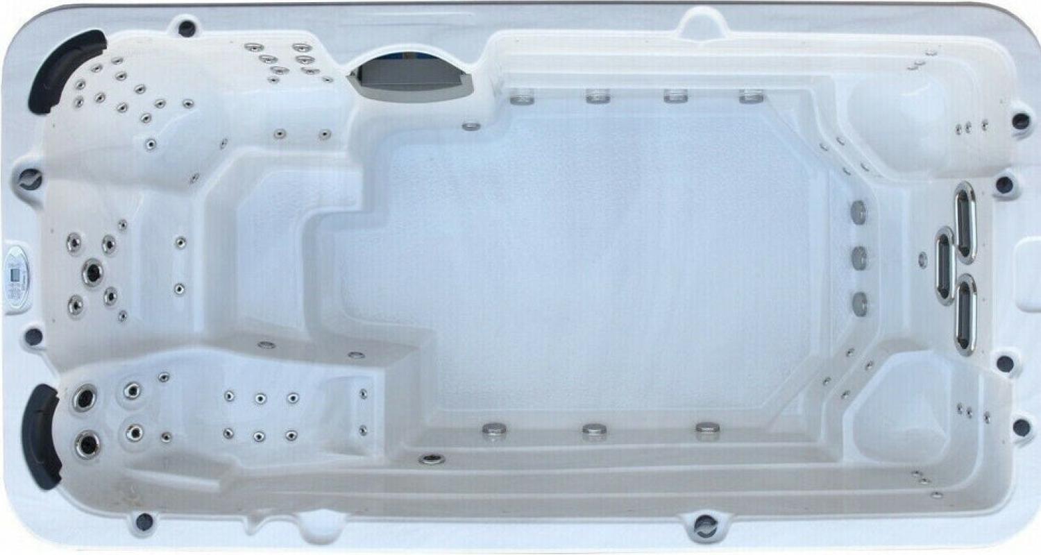 XXXL Luxus Led SwimSpa 445x230 Whirlpool Gegenstromanlage Outdoor Schwimmbad Bild 1