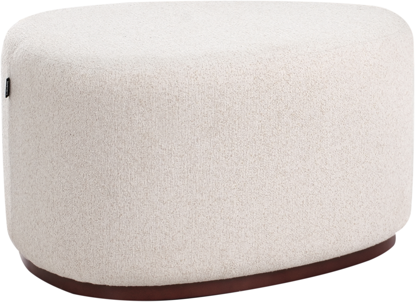 Pouf SACO Stoff Hellbeige 57 cm 78 cm 45 cm Bild 1