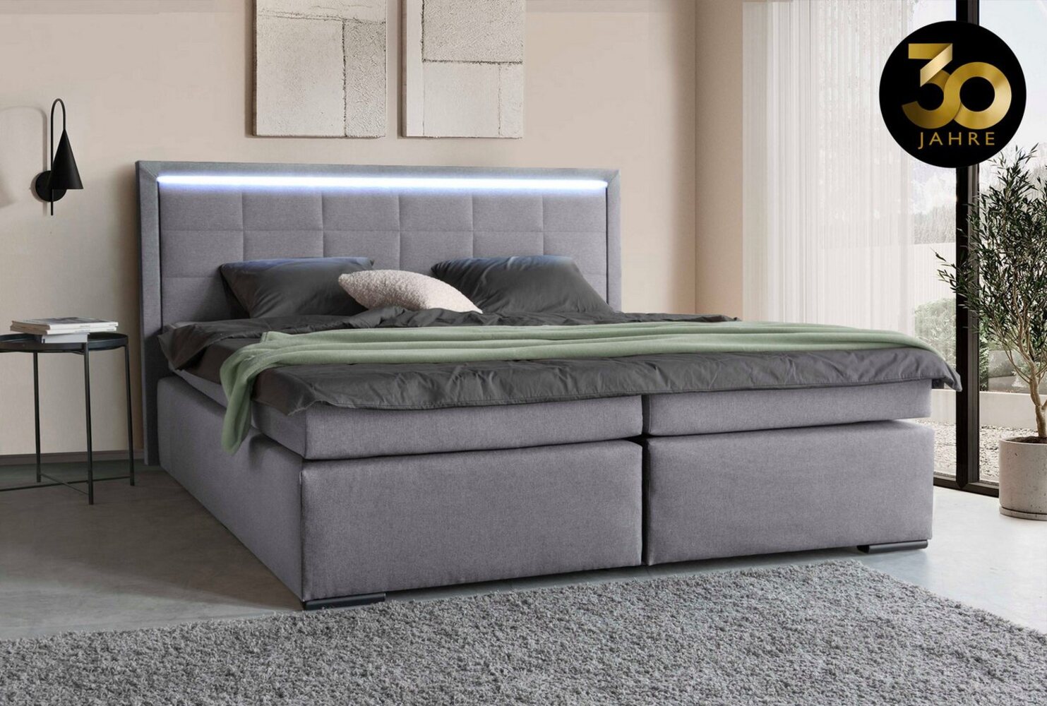 COLLECTION AB Boxspringbett 30 Jahre Jubiläums-Modell Athena, in H2,H3 & H4, inkl. LED-Leiste Bild 1