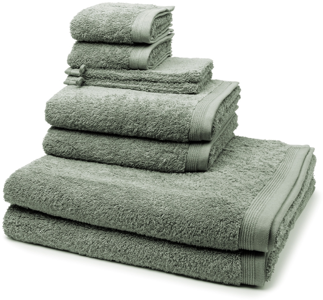 Möve Superwuschel 8 tlg. Frottier-Set - 2 X Handtuch (50 X 100cm), 2 X Duschtuch (80 X 150cm), 2 X Gästetuch (30 X 50cm), 2 X Waschhandschuh (15 X 20cm) - 520 g/m2 - Tea Bild 1
