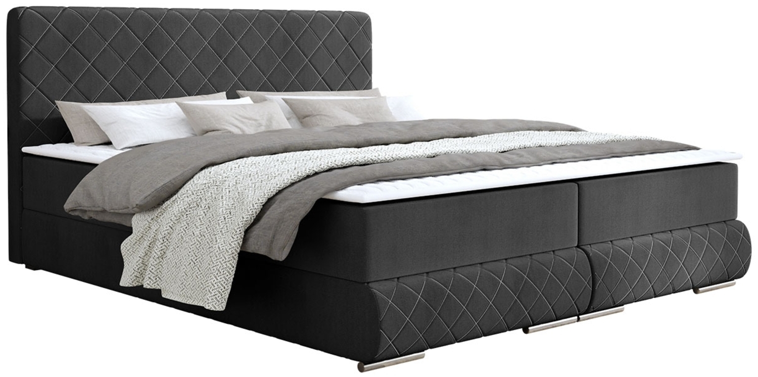 Mirjan24 Boxspringbett Nadori, schwarz, 160 x 200 cm Bild 1