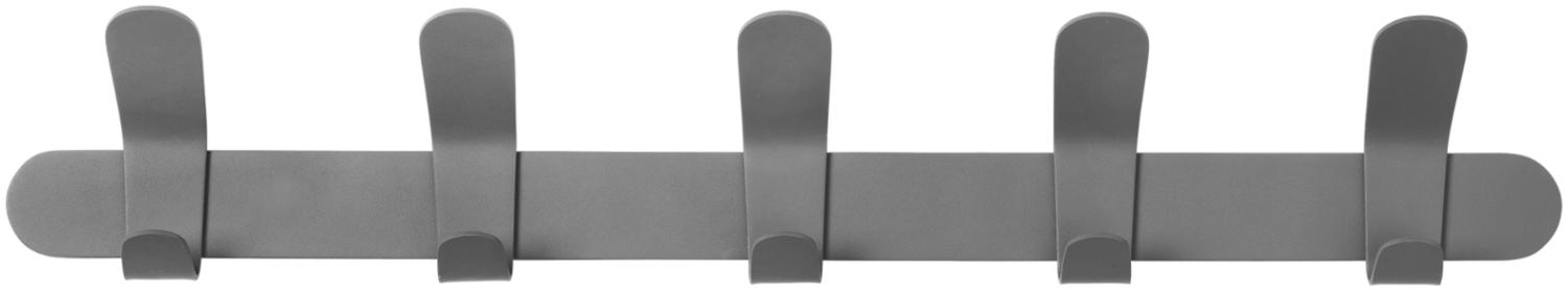 Blomus Garderobenleiste Venea, Hakenleiste, Garderobe, Stahl pulverbeschichtet, Steel Gray, 50 cm, 66197 Bild 1