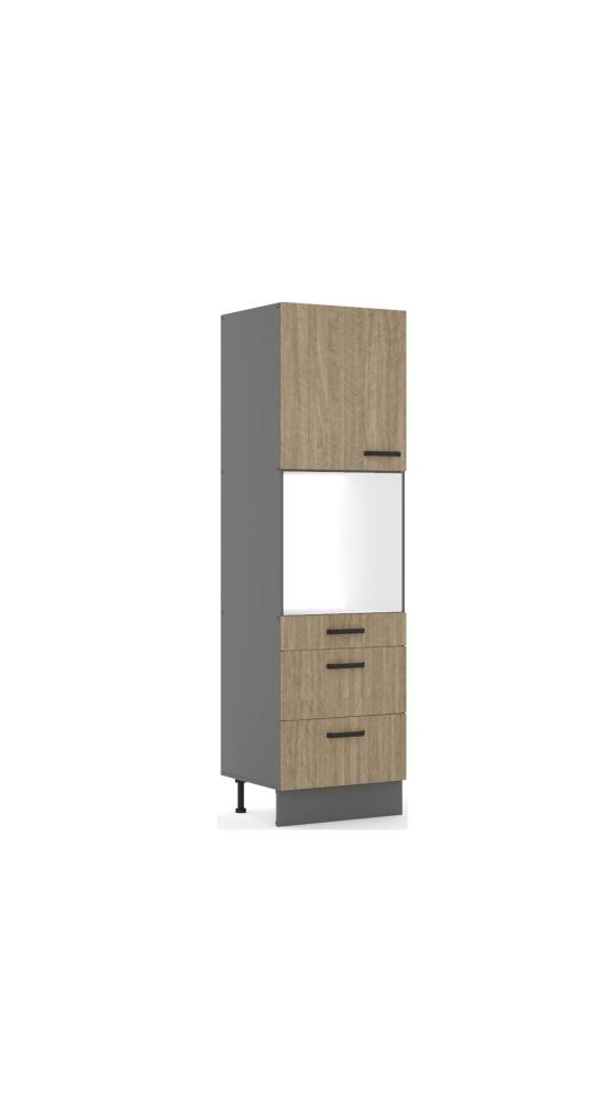 Küche SCANDI Hochschrank 60 cm Fischgrät Küchenzeile Küchenblock Einbauküche Bild 1