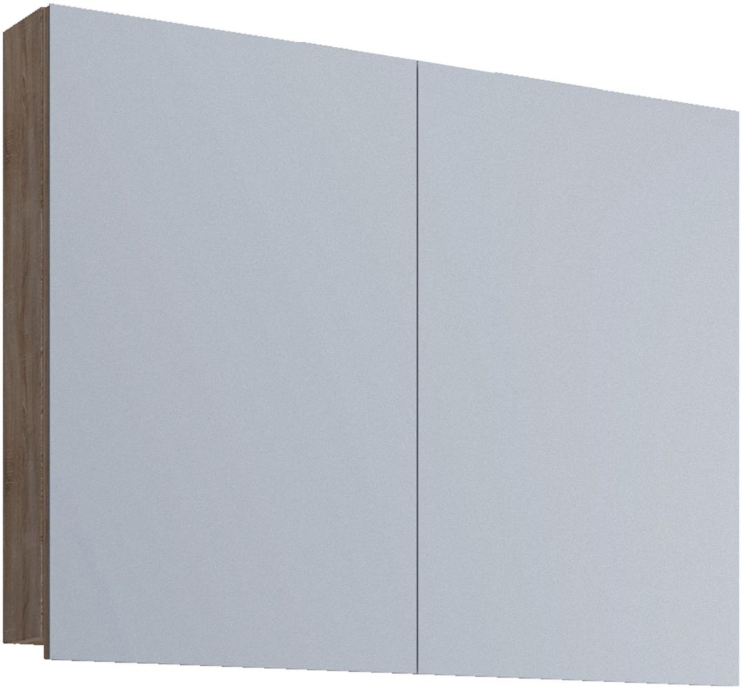 VCB1 Badschrank 60cm Wandschrank Bad Möbel Hängeschrank Spiegel Sonoma Eiche Bild 1