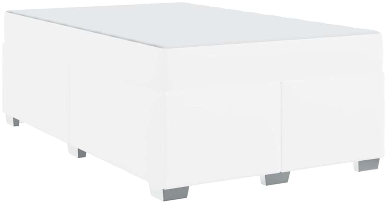 vidaXL Bettrahmen mit Matratze Weiß 120 x 190 cm Stoff 3399231 Bild 1