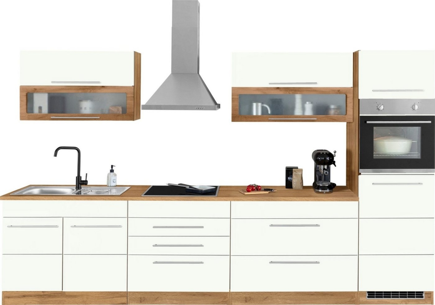 KOCHSTATION Küchenzeile KS-Wien, Breite 340 cm, wahlweise mit E-Geräten und Induktion Bild 1