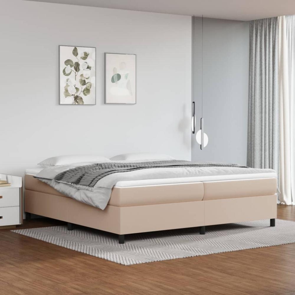 vidaXL Polsterbett Cappuccino-Braun 200x200 cm Kunstleder [3121070] Bild 1