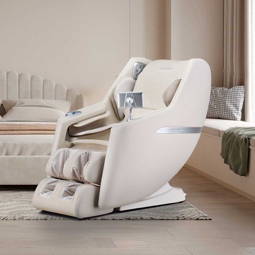 HOME DELUXE Massagesessel CORVIA mit Premium Webstoffpolsterung - Beige Bild 1