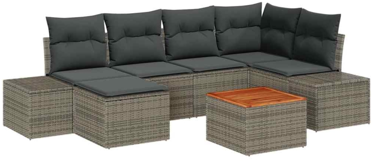 vidaXL Garten-Sofa-Set 7 pcs Grau 3356648 Bild 1