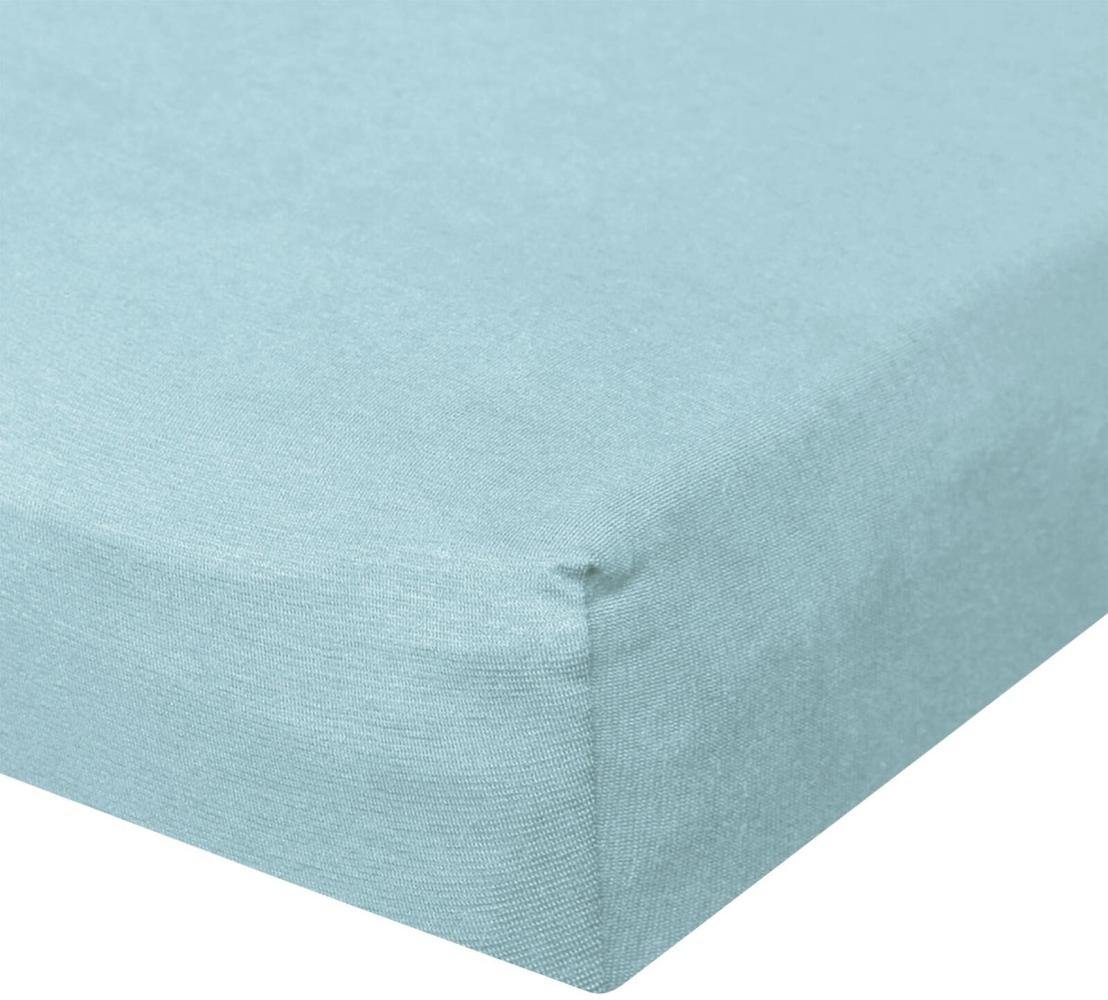 BettwarenShop Jersey Spannbetttuch Ultra-Stretch|140x200 - 160x220 cm| bleu Bild 1