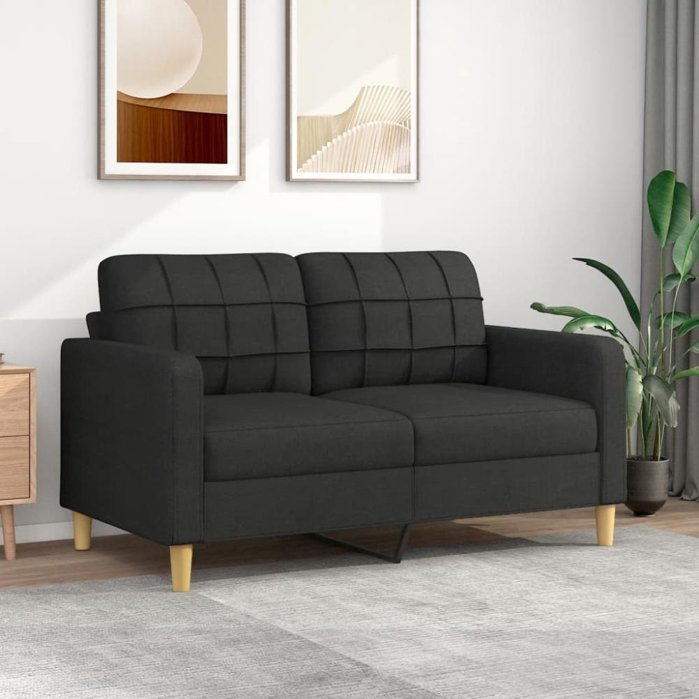 vidaXL 2-Sitzer-Sofa Schwarz 140 cm Stoff 359095 Bild 1