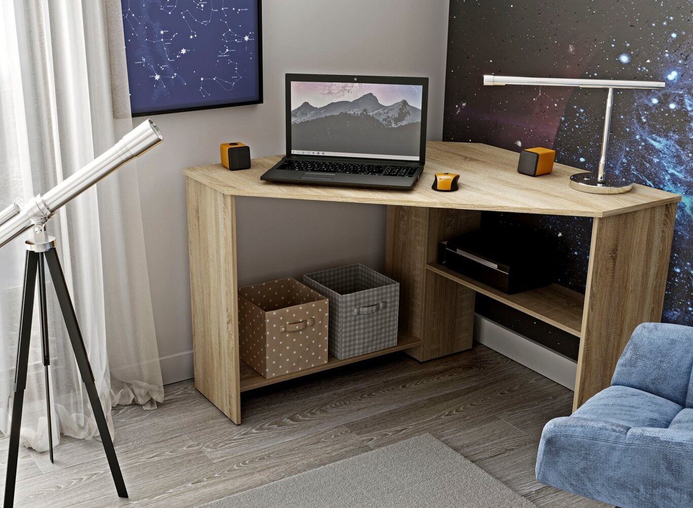 INOSIGN Schreibtisch RINO, Breite 80 cm, Eckschreibtisch im modernen Design Bild 1