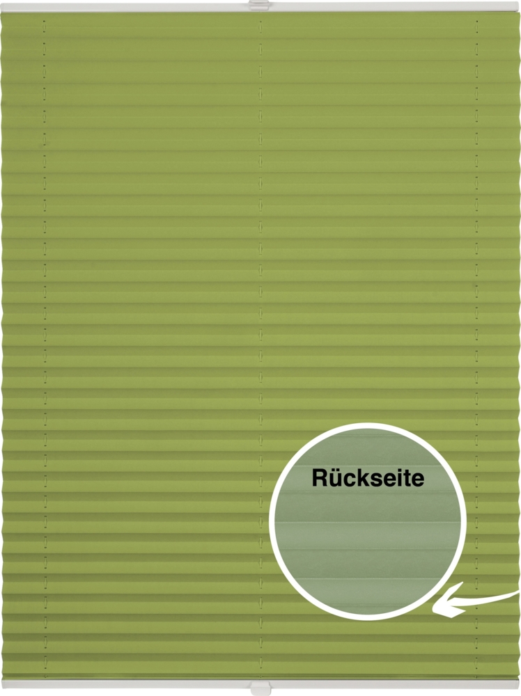 ondeco Plissee Thermo für Fenster innen, Montage in Glasleiste mit Spannschuh, Sonnenschutz-Rollo, Lichtschutz und blickdicht, leichte Verdunkelung, Hellgrün, B): 71-80 cm, H): 40-100 cm Bild 1