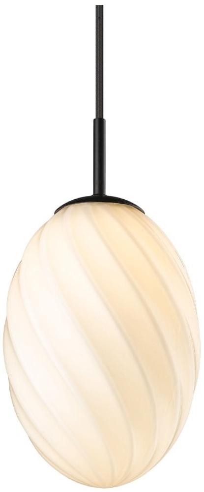 Halo Design No. 739363 Pendelleuchte Twist Egg Opal Schwarz 15cm Bild 1