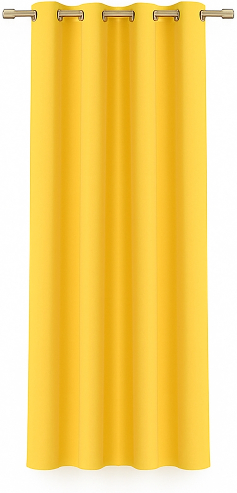 Bestlivings Blickdichte, Gardine mit Ösen, in vielen Größen und Farben 140x225 cm Gelb Bild 1