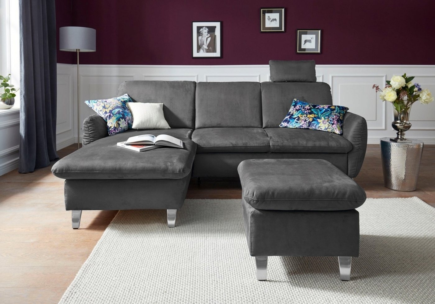 sit&more Ecksofa Daytona L-Form, mit Federkern, einer Kopfstütze und wahlweise mit Bettfunktion Bild 1