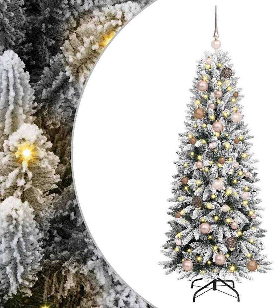 vidaXL Künstlicher Weihnachtsbaum mit 150 LEDs Weiß 63 x 63 x 150 cm 3396031 Bild 1