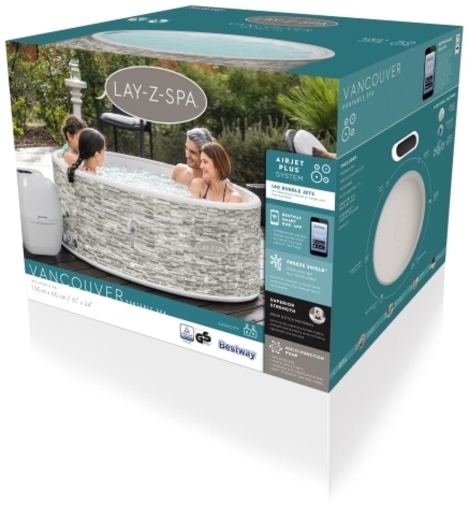 Lay-Z-Spa® Vancouver AirJet Plus Whirlpool 5 Personen - 1. 55m x 60cm Bild 1