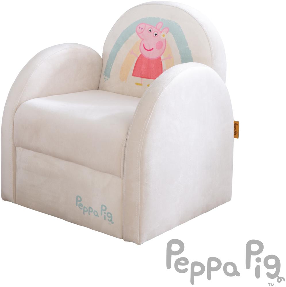 roba Kindersessel im Peppa Pig Design - Samtbezug in Beige Bild 1