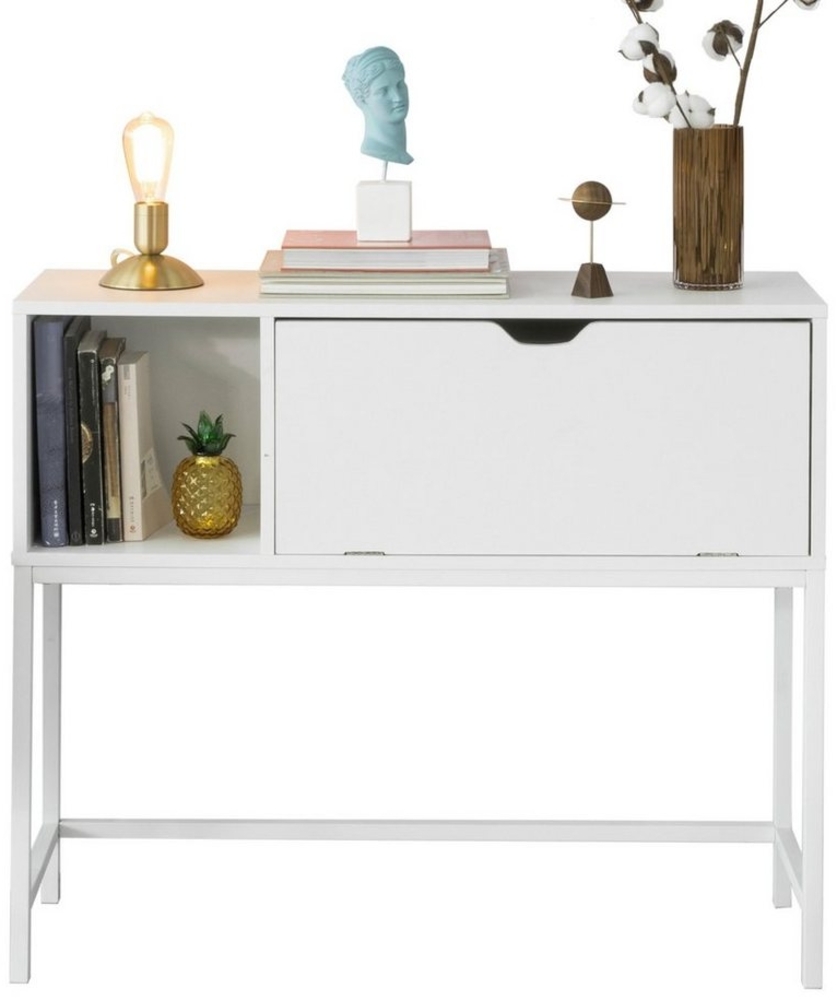 SoBuy Konsolentisch FSB21, Beistelltisch Flurtisch mit 1 Klappe und Fach Sideboard Bild 1