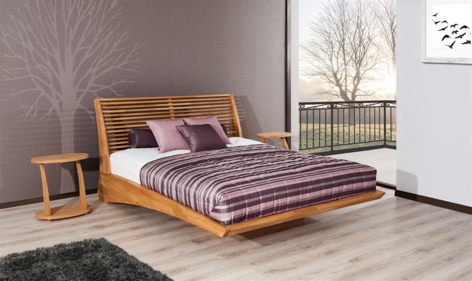 Massivholzbett Bett Schlafzimmerbett FRESNO Buche massiv 140x200 cm Bild 1