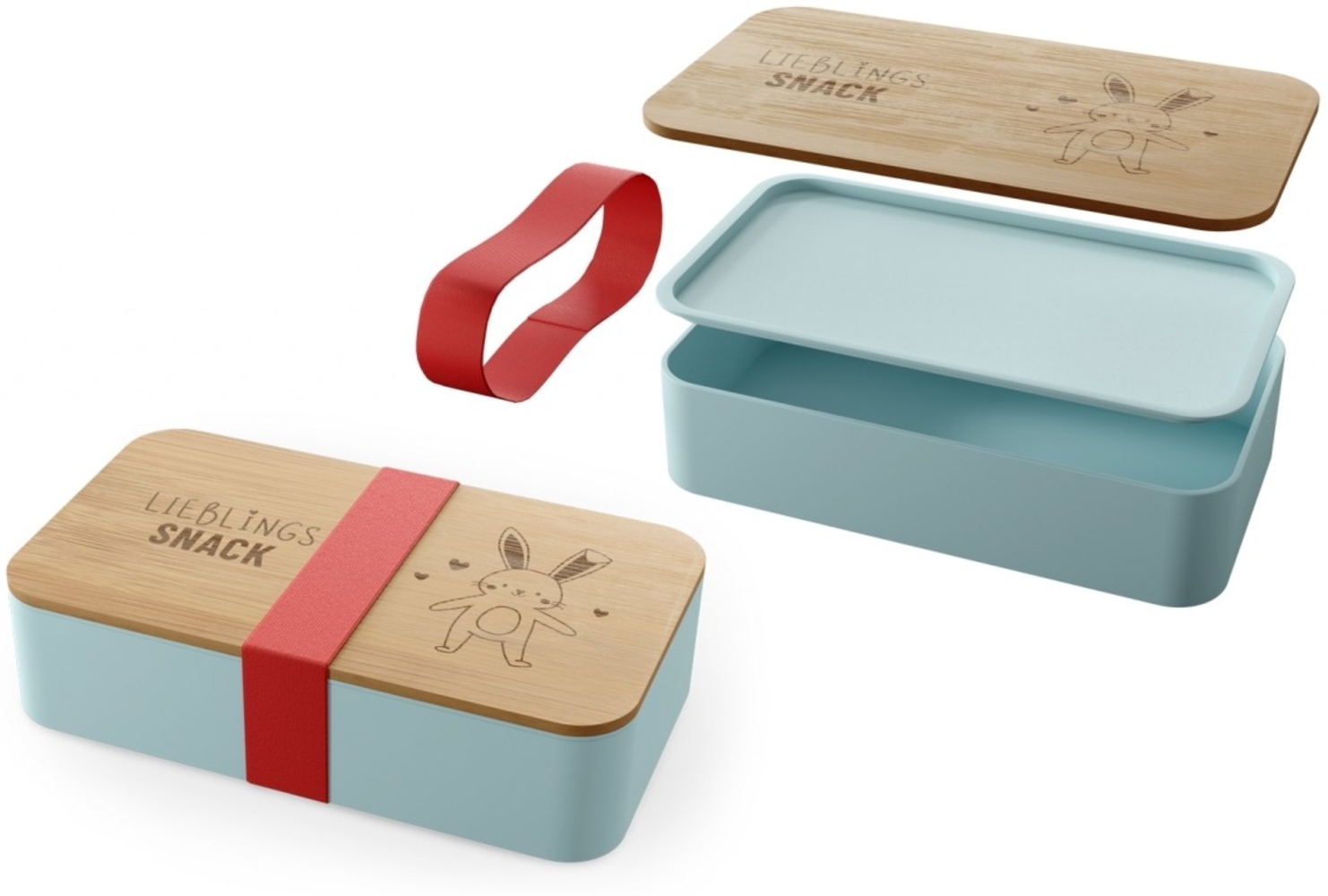 Kinder Brotdose Brotbox Vesperdose Lunchbox la vida Hase 3833821 Bild 1