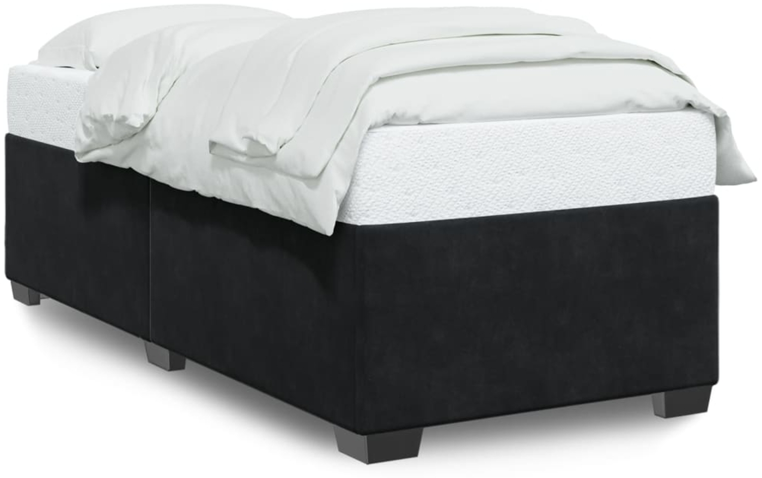 vidaXL Bettgestell Schwarz 90x190 cm Samt 3284603 Bild 1
