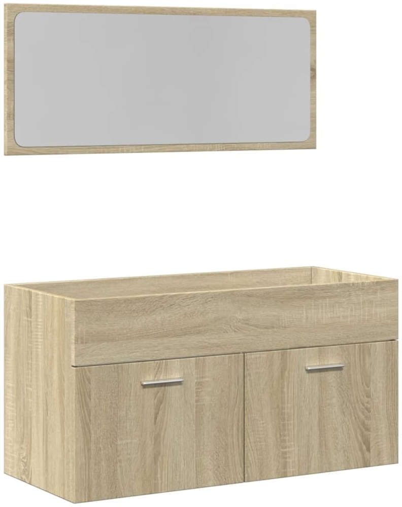 vidaXL 2-tlg. Badmöbel-Set Sonoma-Eiche Holzwerkstoff 849647 Bild 1