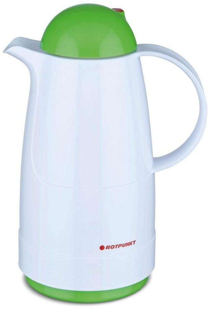 ROTPUNKT Isolierkanne 0,5 ltr. hochwertig I Glaseinsatz I BPA Frei I 24 Std warm 36 std kalt, 0,5 l, (Kaffeekanne I Teekanne, 200 polar/grashopper), Glaskolben aus doppelwandigem Rosalin-Glas Bild 1