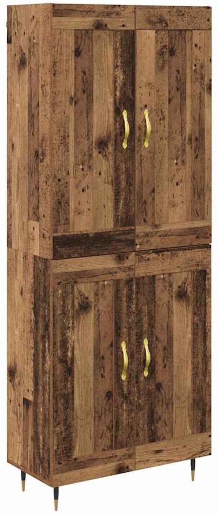 vidaXL Highboard Altholz 69,5 x 34 x 180 cm Holzwerkstoff 3402739 Bild 1