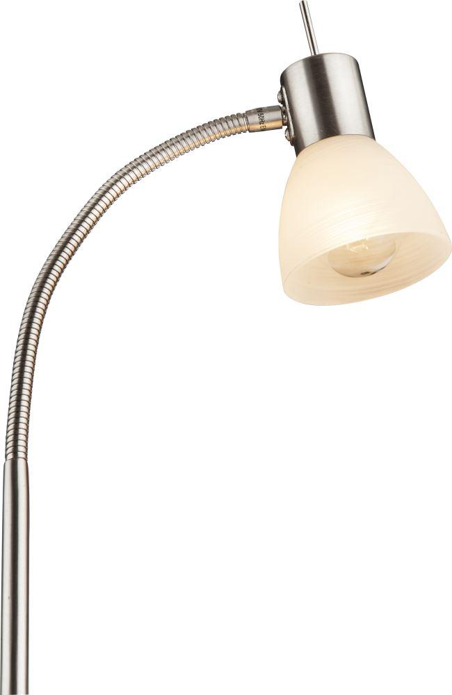 GLOBO Stehlampe Wohnzimmer Stehleuchte Leselampe Metall Glas weiß 54533-1S Bild 1