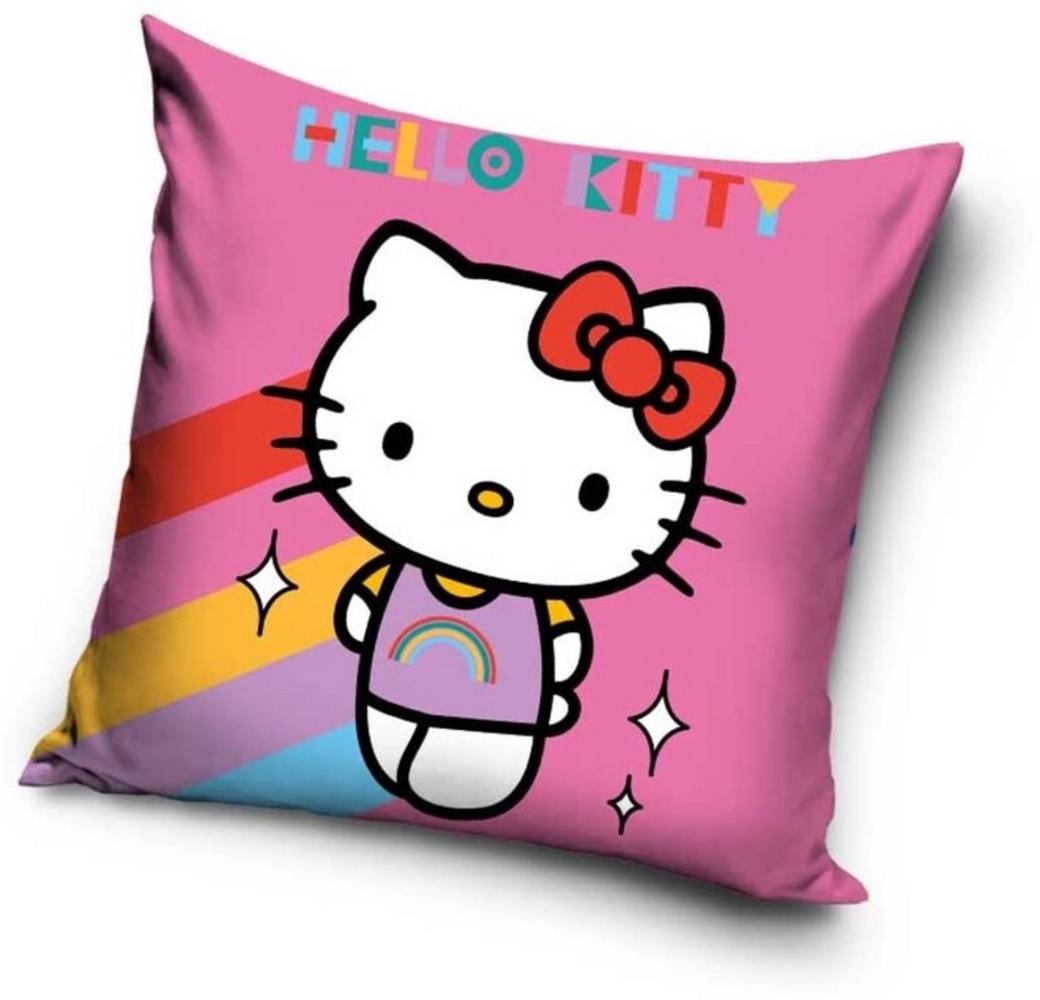 Hello Kitty Dekokissen Hello Kitty Velour Kissen Dekokissen 40 x 40 cm Bild 1