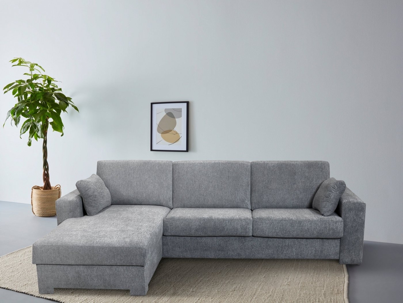 Home affaire Ecksofa Roma "L" Dauerschlaffunktion, mit Unterfederung, Matratzenhöhe 14cm, Liegemaße ca 163x198 cm, L-Form Bild 1