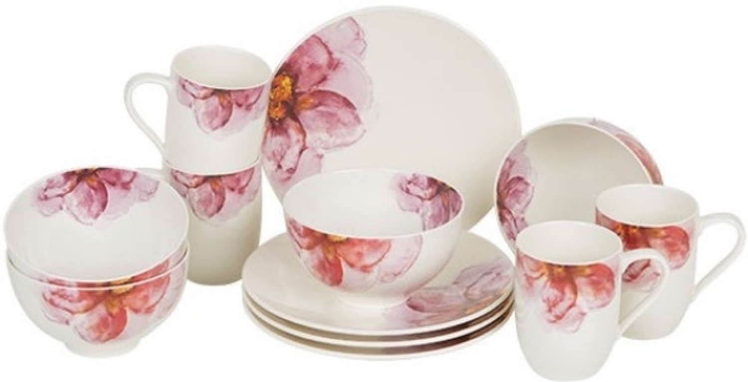 Villeroy & Boch Rose Garden Frühstücks-Set für 4 Personen / 12 Teile Bild 1