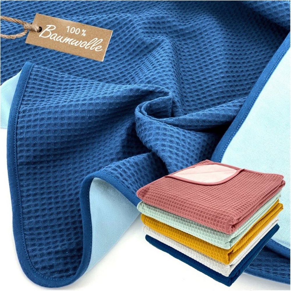 Babydecke Baby Kuscheldecke Waffelpique Jersey Decke Geburt, heimtexland, für Babybett Kinderwagen I 100% Baumwolle I frei von Schadstoffen Bild 1