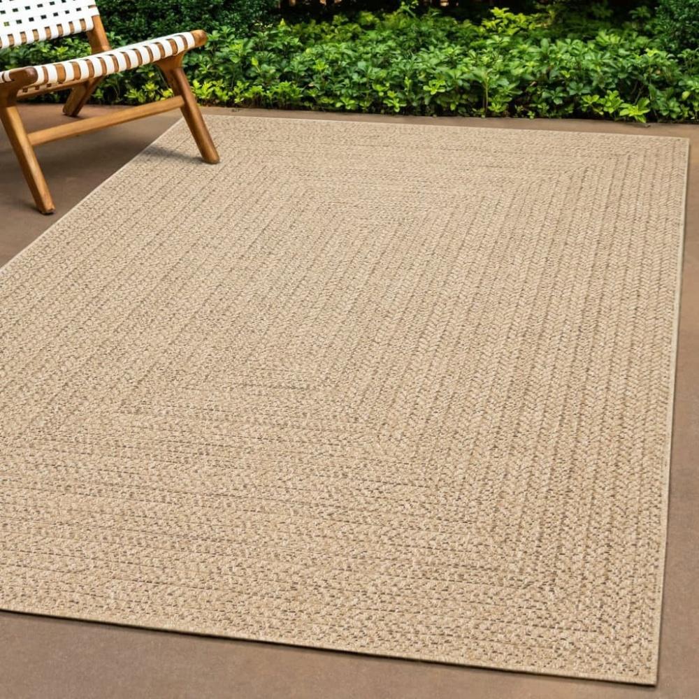 vidaXL Teppich 160x230 cm Jute-Optik Innen und Außen Bild 1