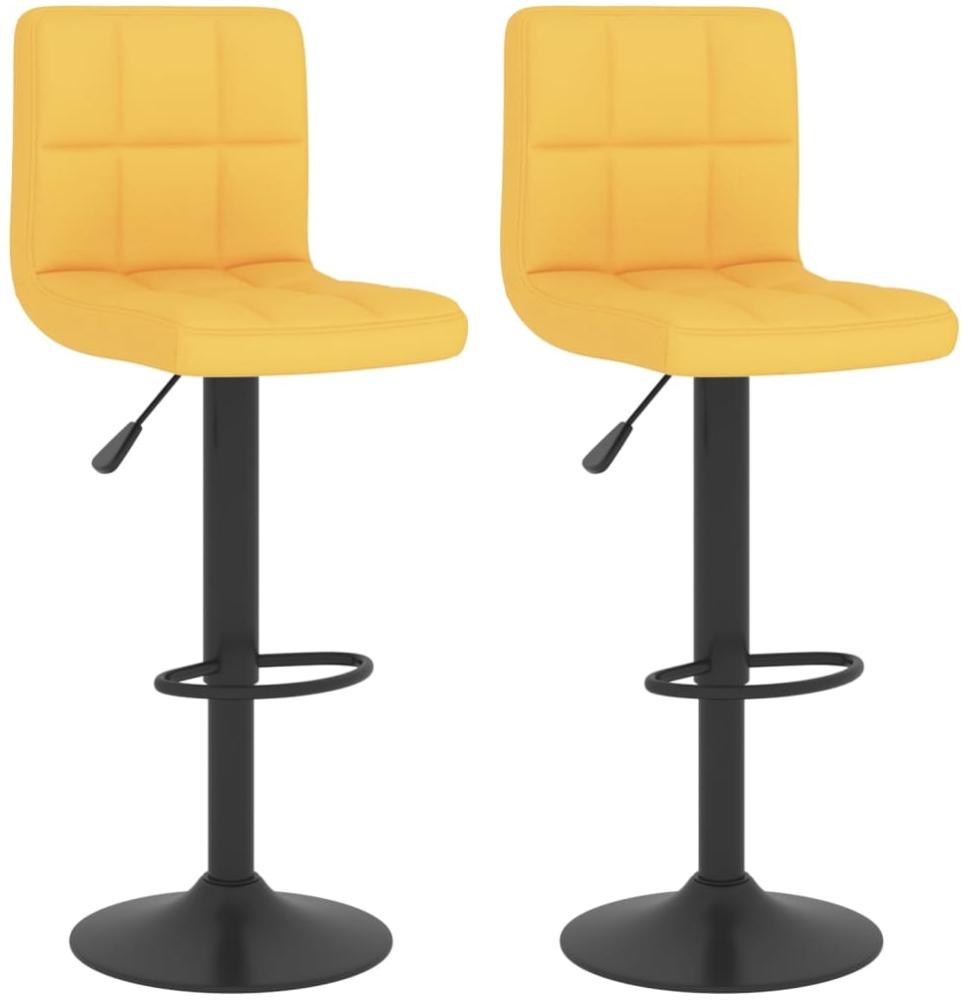 vidaXL Barhocker 2 Stk. Senfgelb Stoff [334289] Bild 1