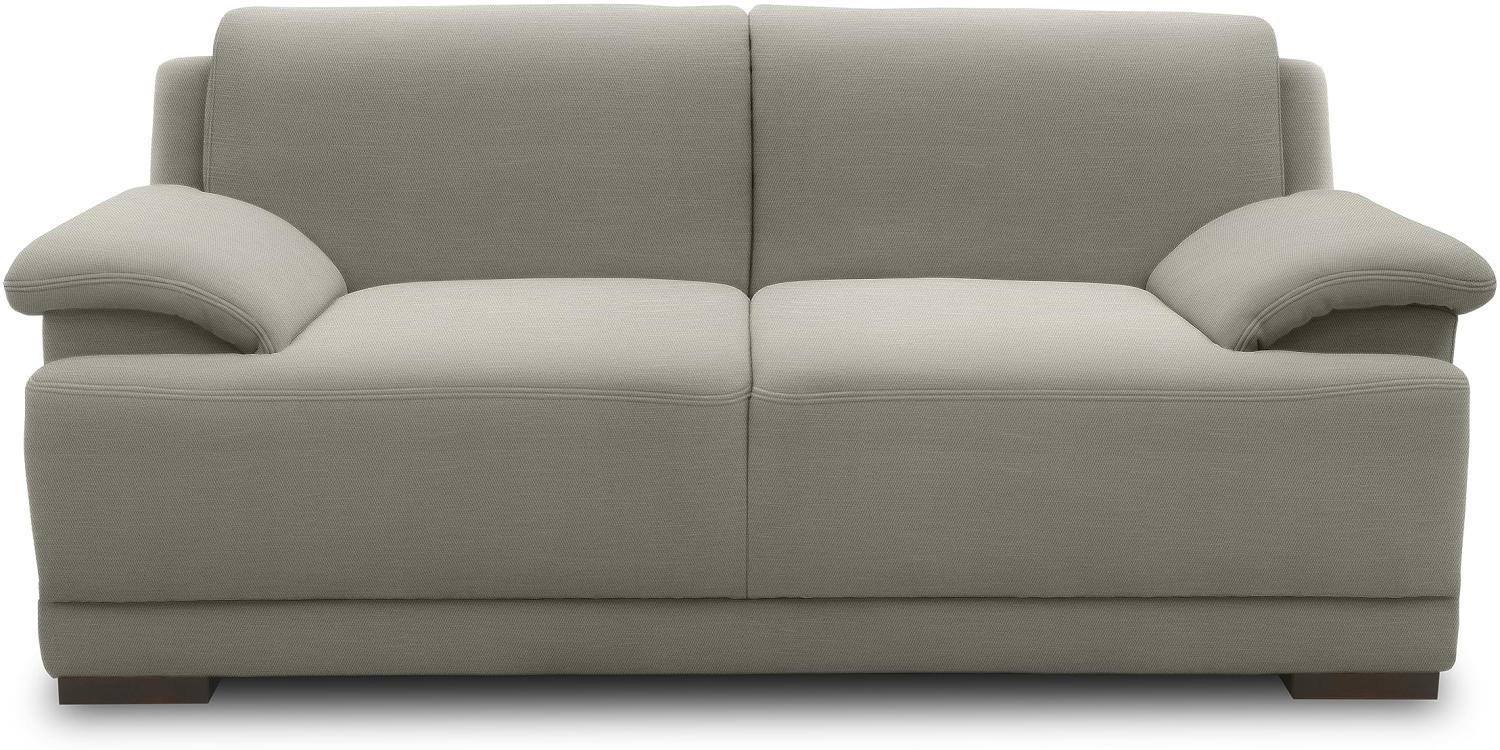 DOMO Collection Telos 2er Boxspringsofa, Sofa mit Boxspringfederung, Zeitlose Couch mit breiten Armlehnen, 186 x 96 x 80 cm, Polstergarnitur in grau Bild 1