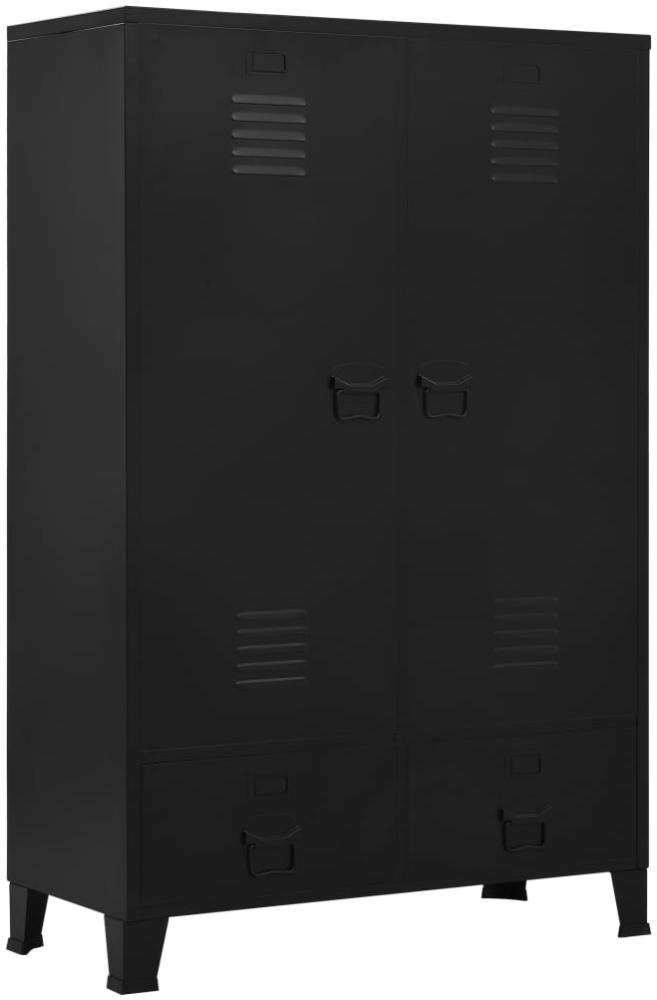 vidaXL Kleiderschrank Industrial Schwarz 90x40x140 cm Stahl 145357 Bild 1