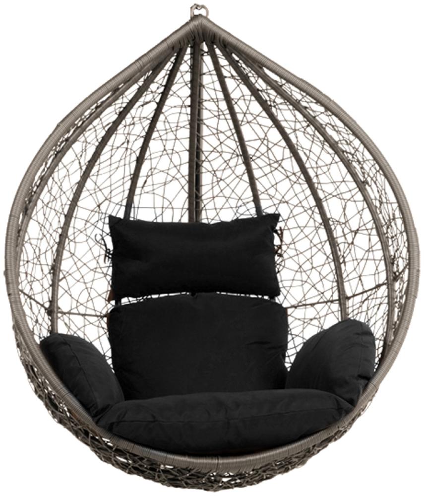 HOME DELUXE Polyrattan Hängesessel CIELO - Schwarz nur Korb Bild 1