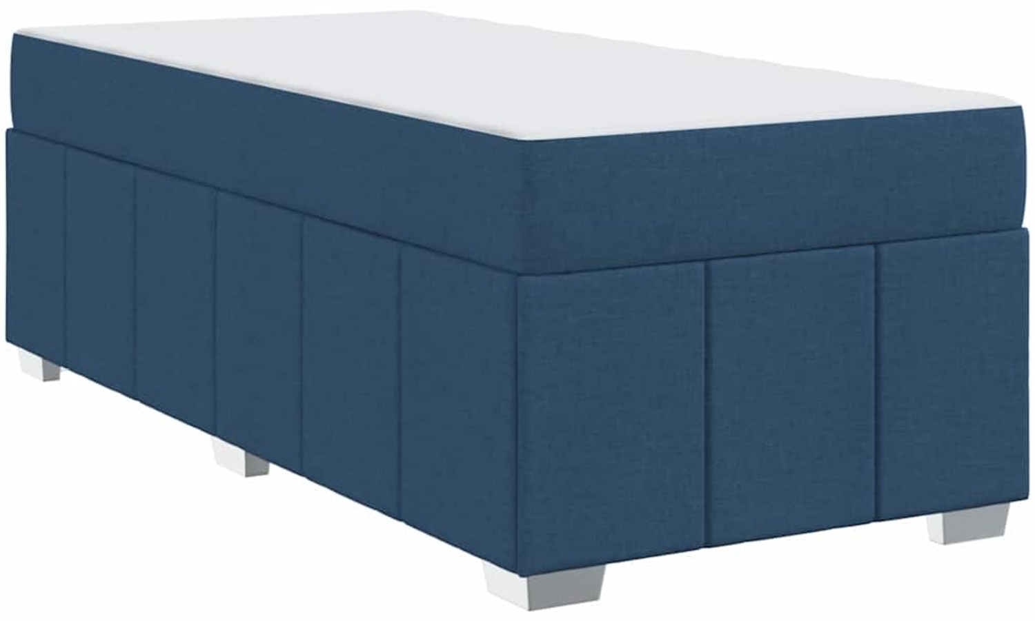 vidaXL Bettrahmen mit Matratze Blau 90 x 200 cm Stoff 3398264 Bild 1