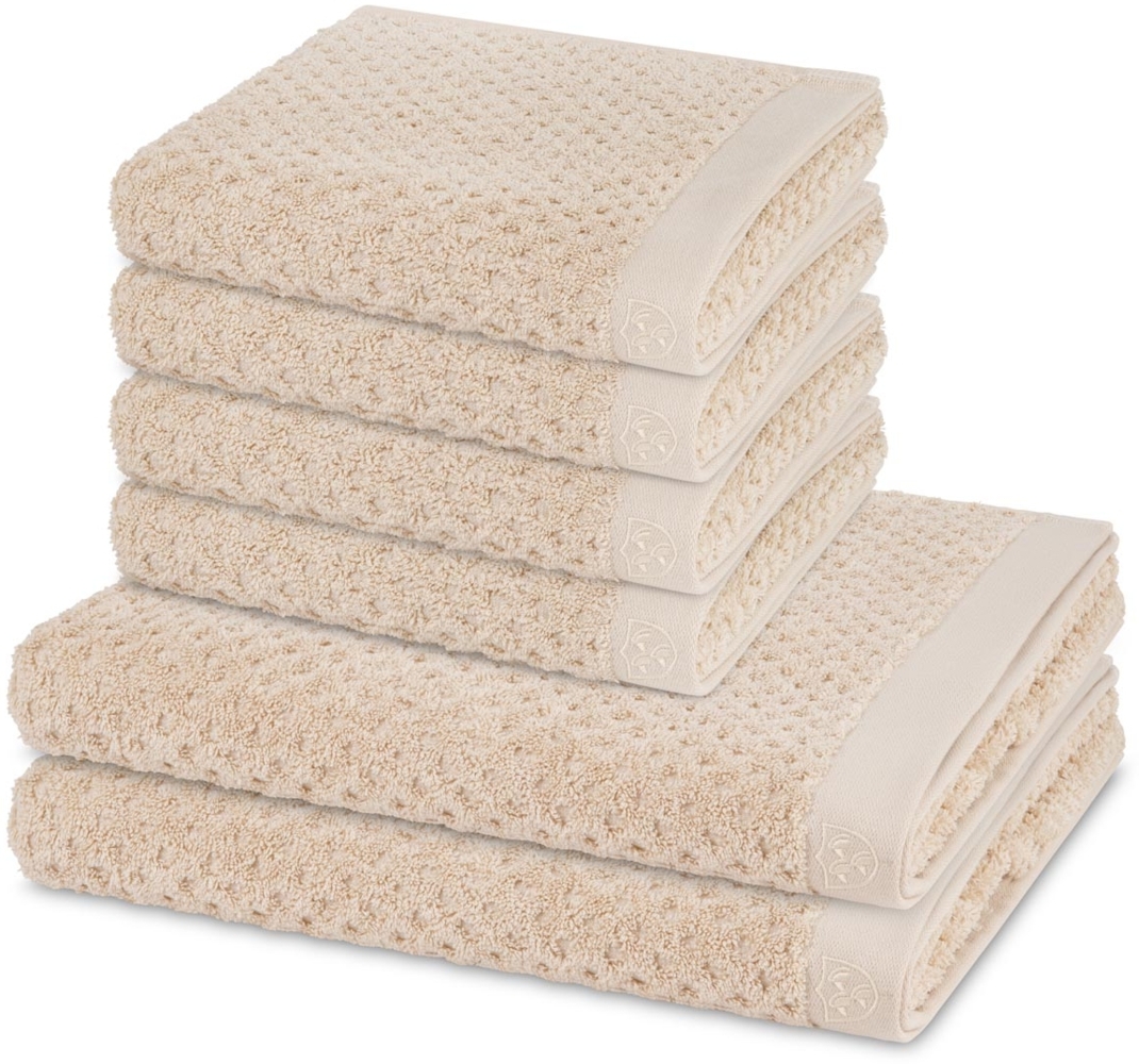 Ross Harmony 6 tlg. Frottier-Set - 4 X Handtuch (50 X 100cm), 2 X Duschtuch (70 X 140cm) - 520 - Natur Bild 1