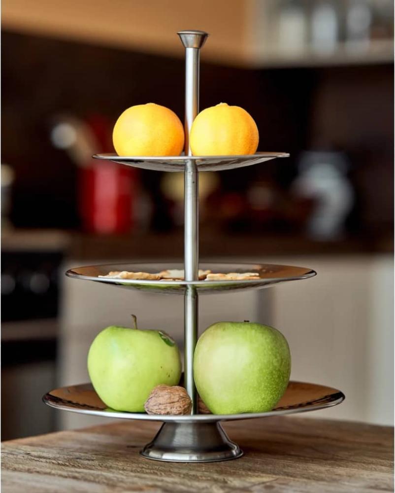 Excellent Houseware Etagere mit 3 Ablagen 36,5 cm Edelstahl 442505 Bild 1