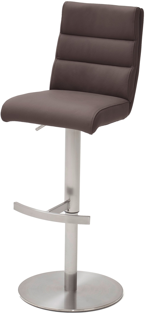 Barstuhl Giulia II - Leder Braun - Edelstahl Bild 1