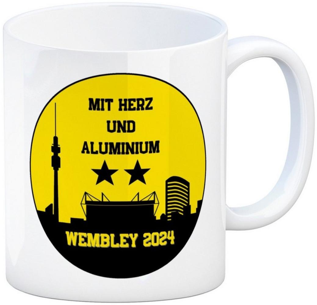 speecheese Tasse Dortmund Finale Wembley 2024 Kaffeebecher mit Spruch Herz und Bild 1