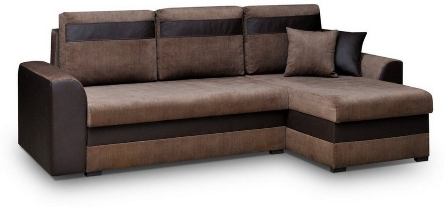 MOEBLO Ecksofa TOMMY, Eckcouch mit Bettfunktion Couch L-Form Polstergarnitur Wohnlandschaft Polstersofa mit Ottomane Couchgranitur Sofa, mit Schlaffunktion und Bettkasten Bild 1