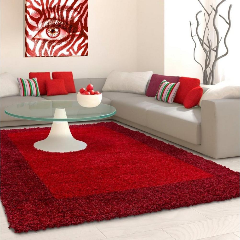 Shaggy Teppich LIFE RED 160 X 230cm Rechteck Bild 1