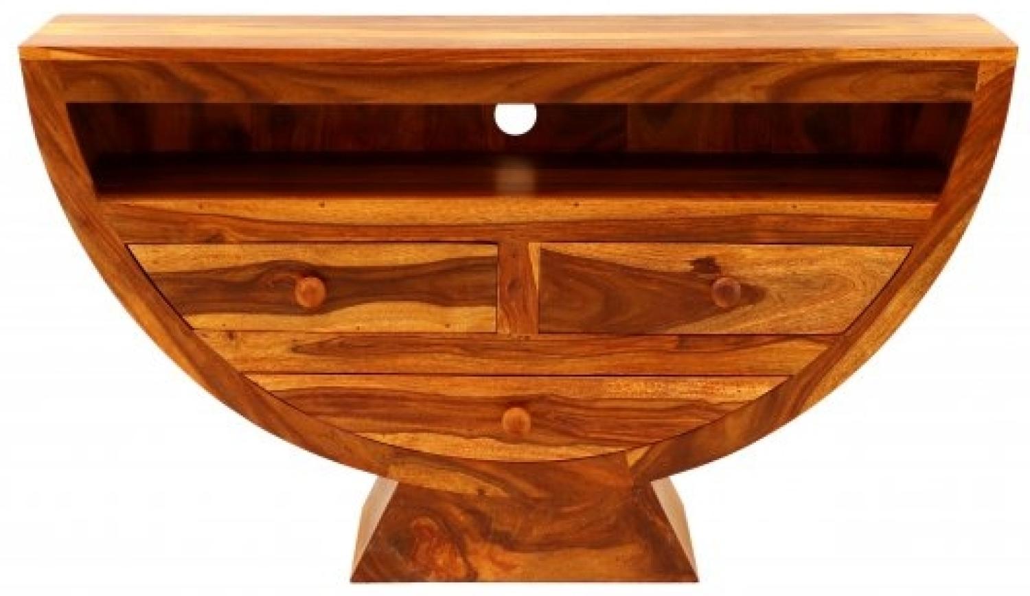 Fernsehtisch Jali 120x65x45 aus indischem Sheesham-Massivholz Bild 1